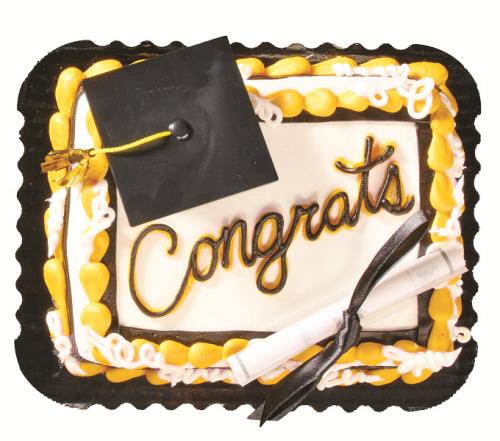 1/8 Sheet Graduation Cake