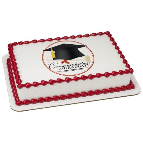 Graduation Cap Sheet Cake 369